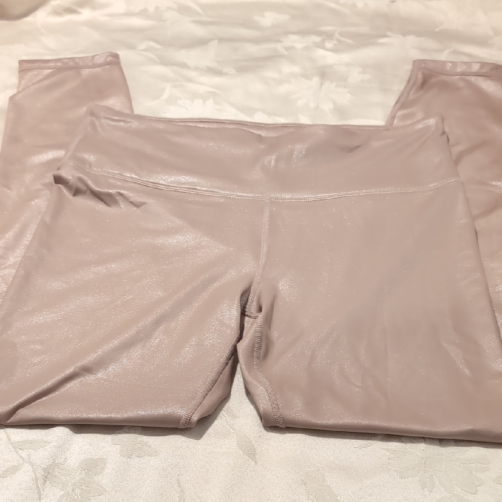 Athleta Medium Shimmering Beige Leggings - Picture 7 of 8